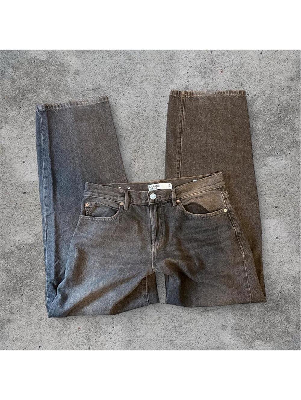 Garage low rise baggy brown jeans